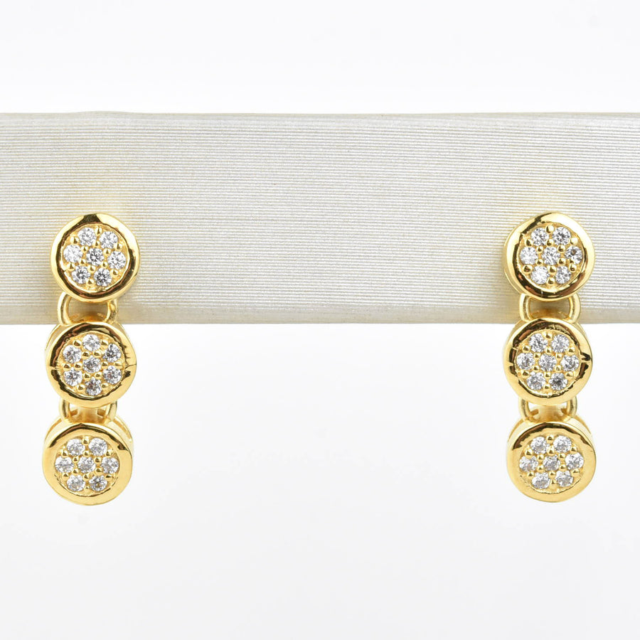 Mirabeau Pave Droplet Earrings - Goldmakers Fine Jewelry