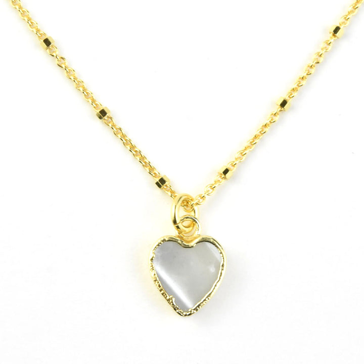 Mother of Pearl Heart Necklace