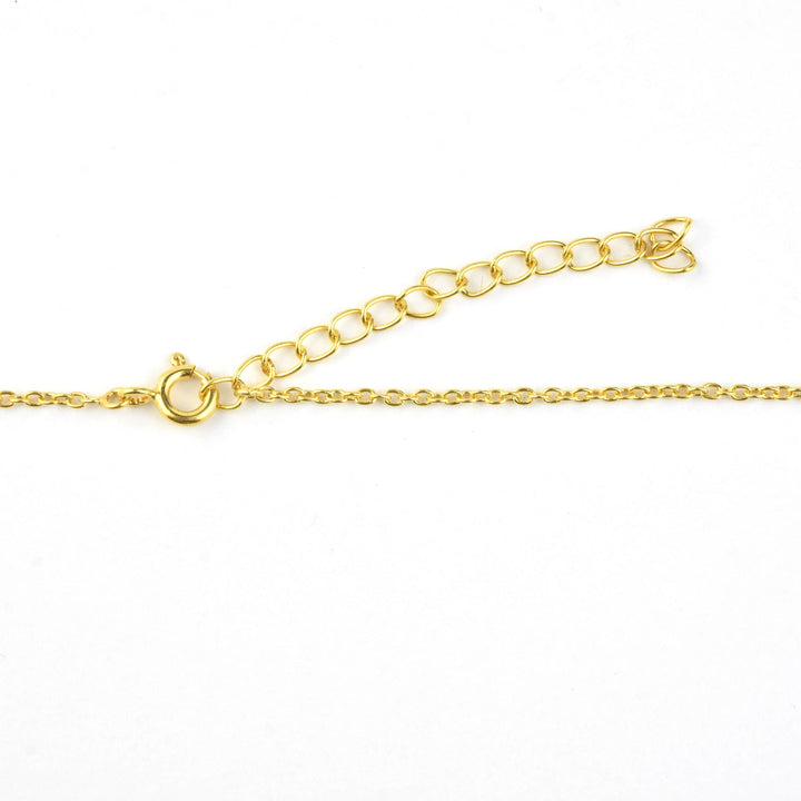 Mother of Pearl & Cz Moon Phase Necklace