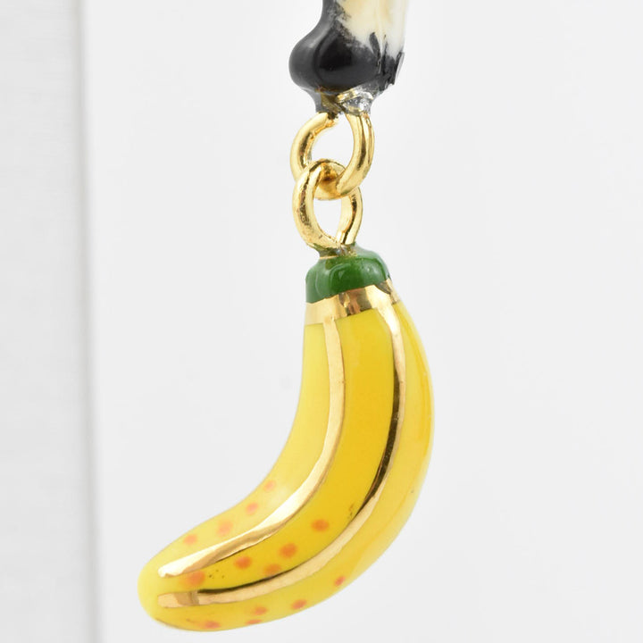 Monkey with Fruits Earrings - Goldmakers Fine Jewelry