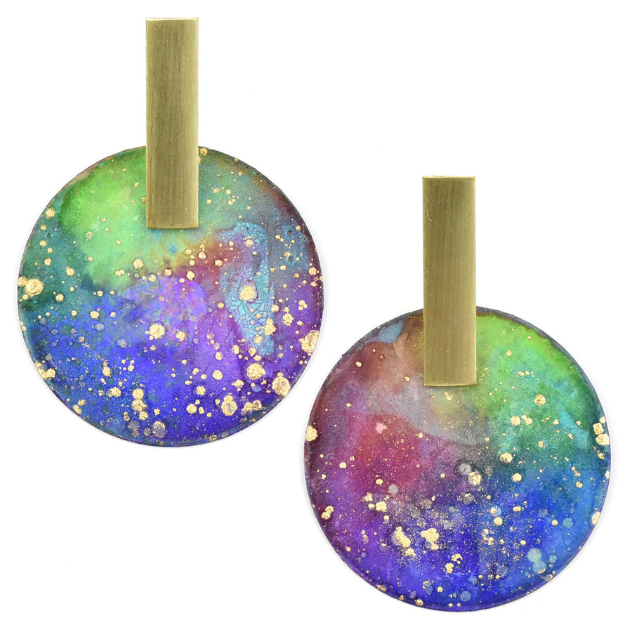 Monocycle Galaxy Earrings - Goldmakers Fine Jewelry