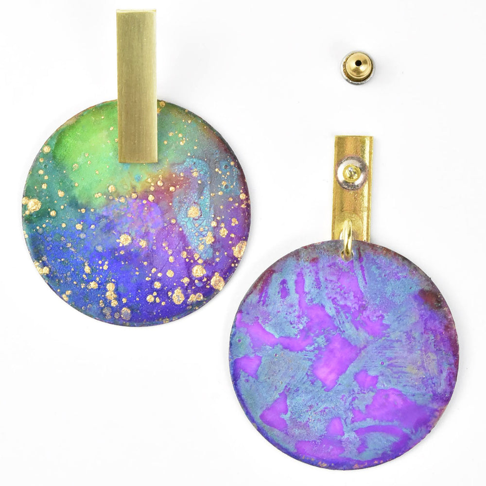 Monocycle Galaxy Earrings - Goldmakers Fine Jewelry