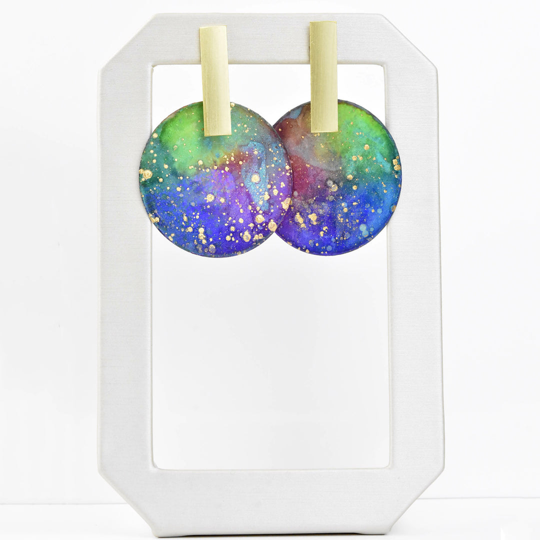Monocycle Galaxy Earrings - Goldmakers Fine Jewelry