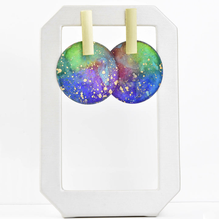 Monocycle Galaxy Earrings - Goldmakers Fine Jewelry