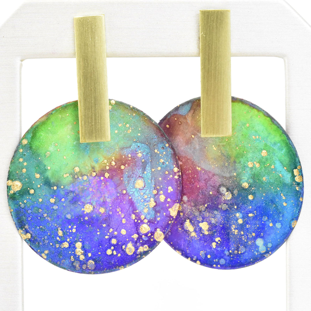Monocycle Galaxy Earrings - Goldmakers Fine Jewelry