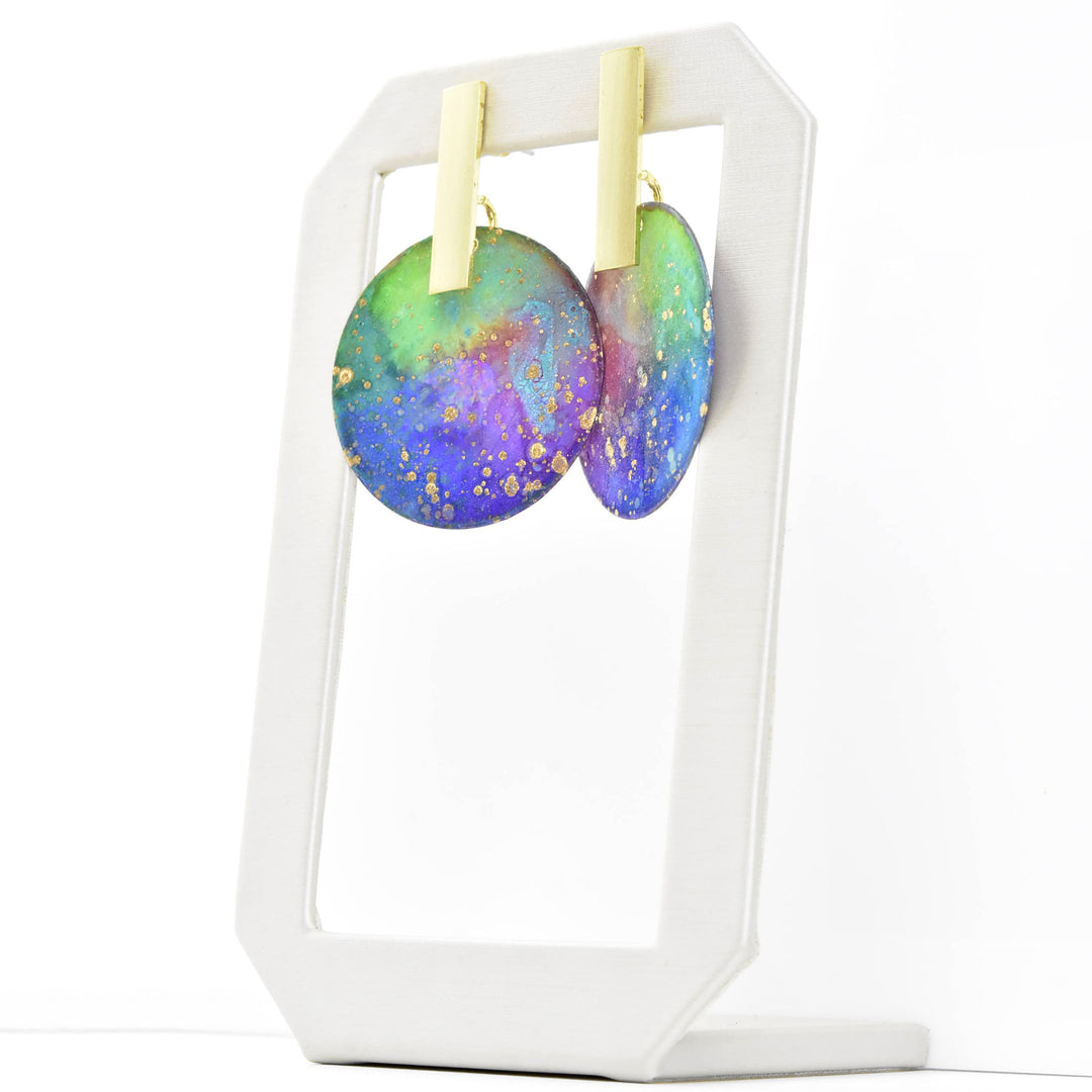 Monocycle Galaxy Earrings - Goldmakers Fine Jewelry