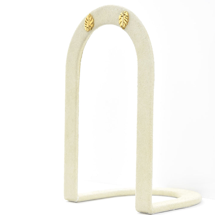 Vermeil Monstera Studs - Goldmakers Fine Jewelry