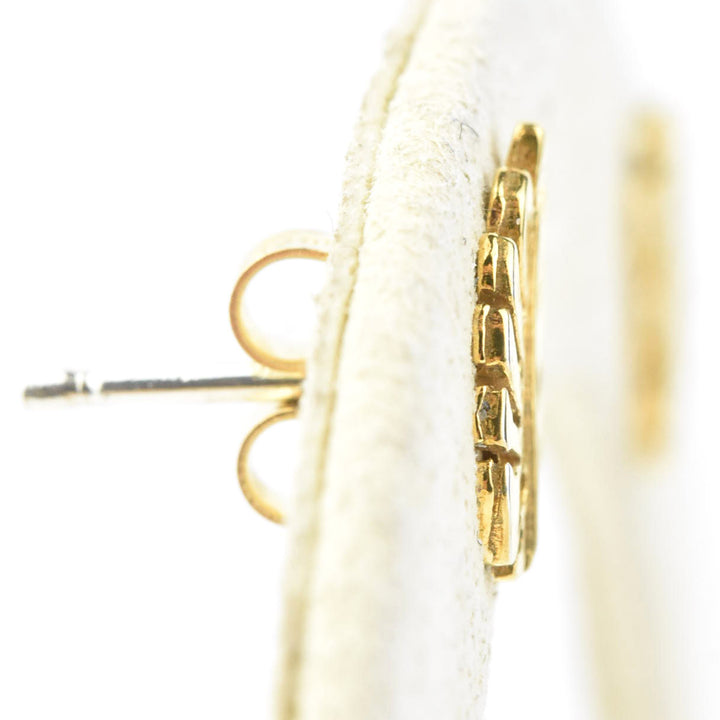 Vermeil Monstera Studs - Goldmakers Fine Jewelry