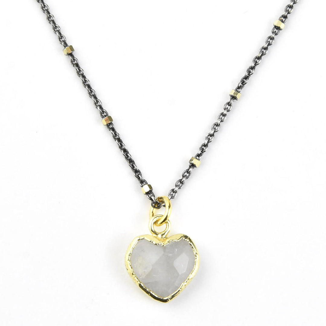 Moonstone Heart Necklace