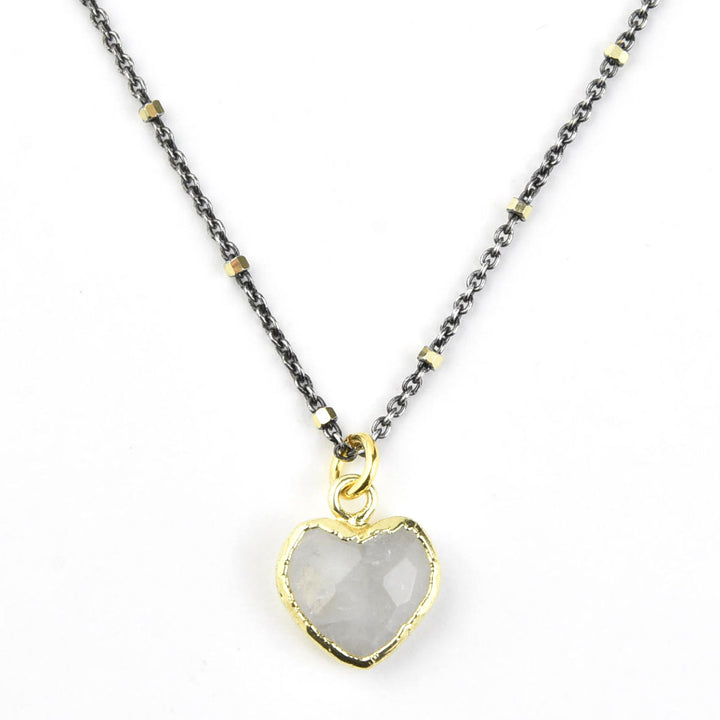 Moonstone Heart Necklace
