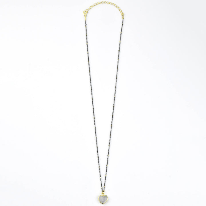 Moonstone Heart Necklace