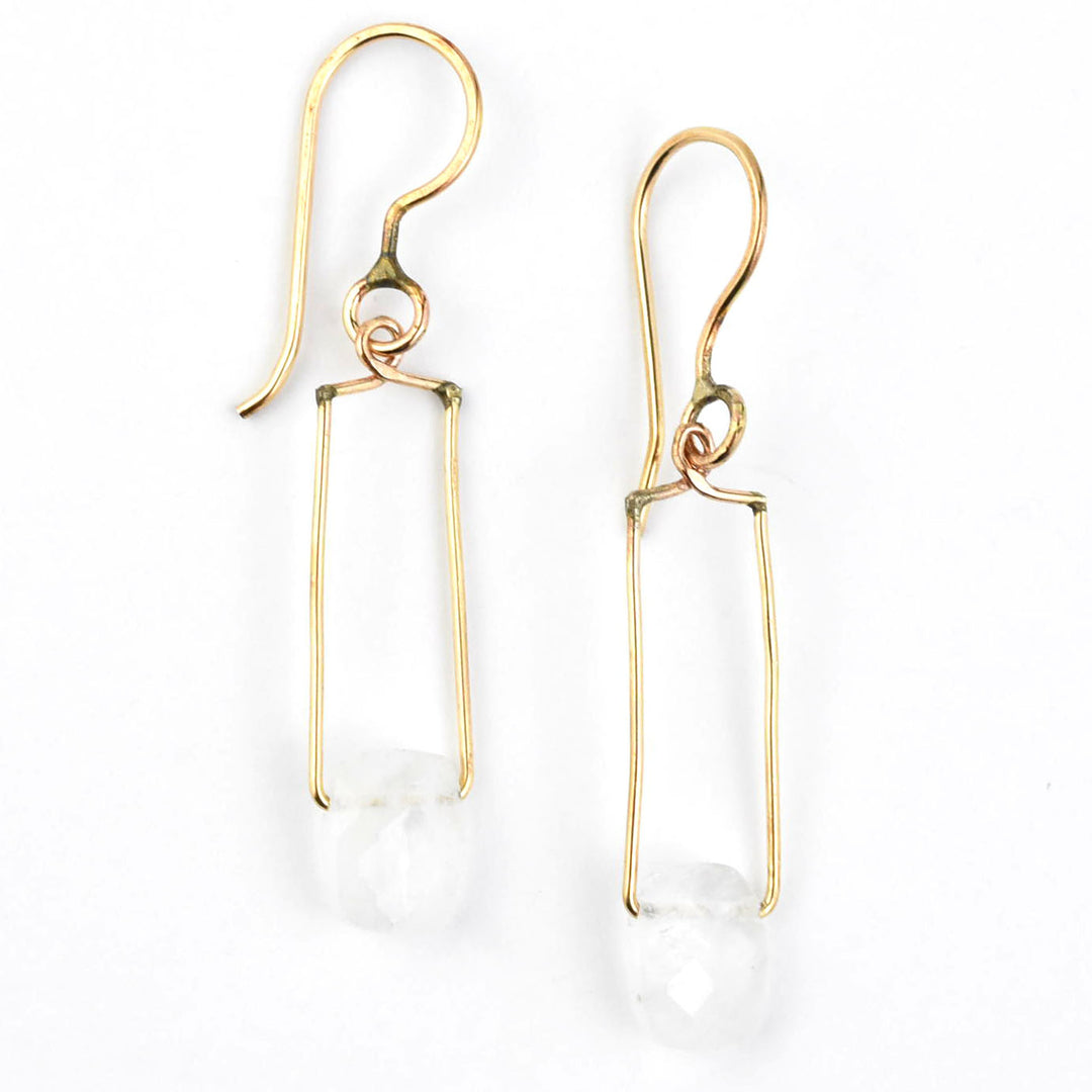 Rainbow Moonstone Wire Dangles