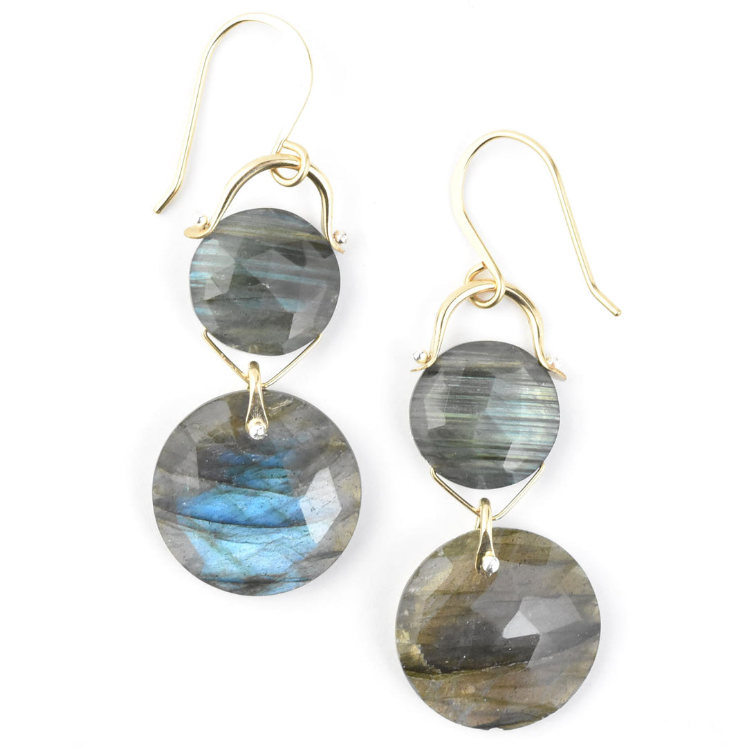 Mosaic Cushion Coin Earrings - Goldmakers Fine Jewelry