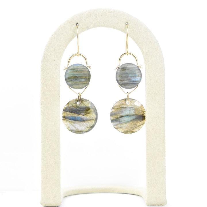 Mosaic Cushion Coin Earrings - Goldmakers Fine Jewelry