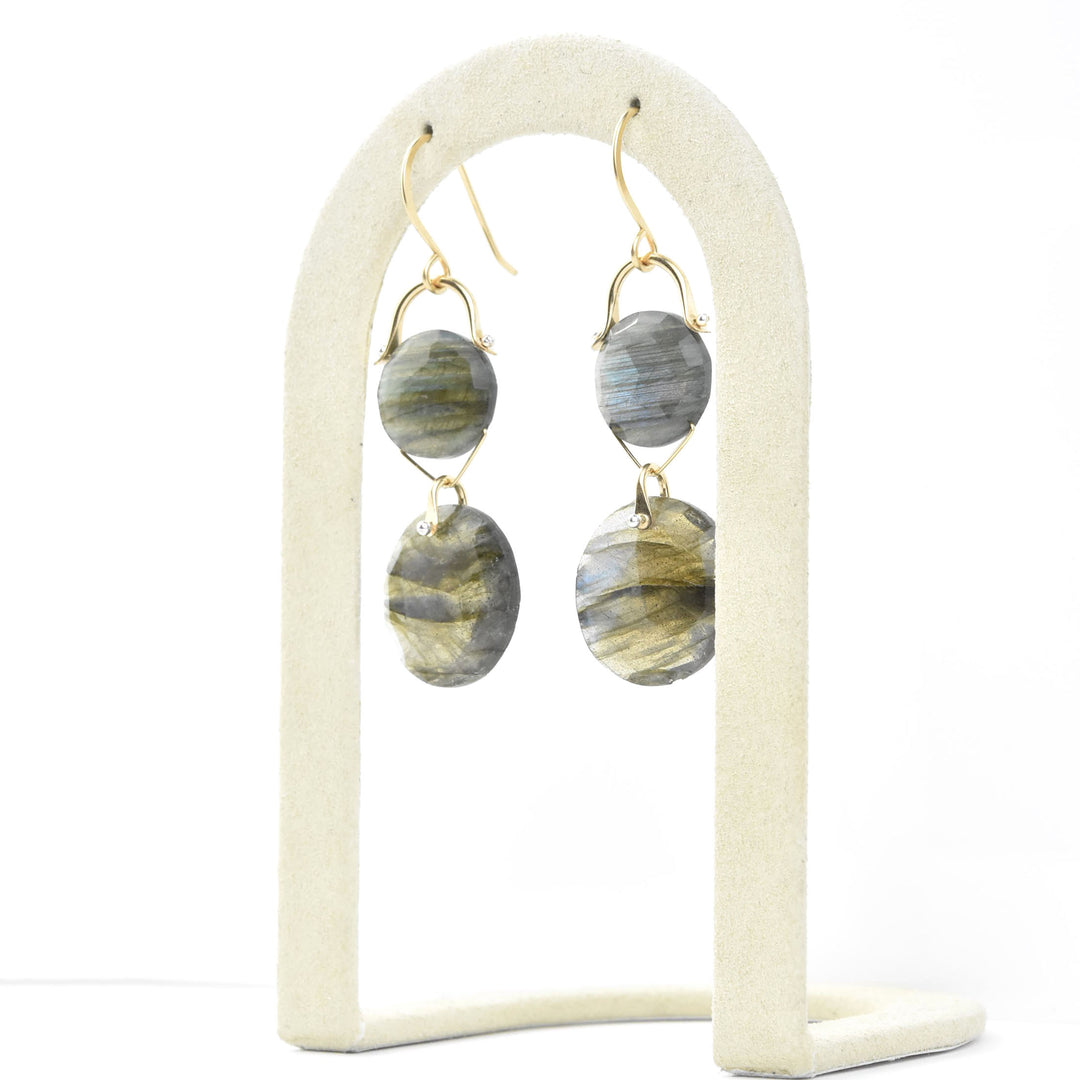 Mosaic Cushion Coin Earrings - Goldmakers Fine Jewelry