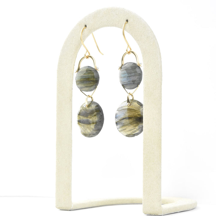 Mosaic Cushion Coin Earrings - Goldmakers Fine Jewelry