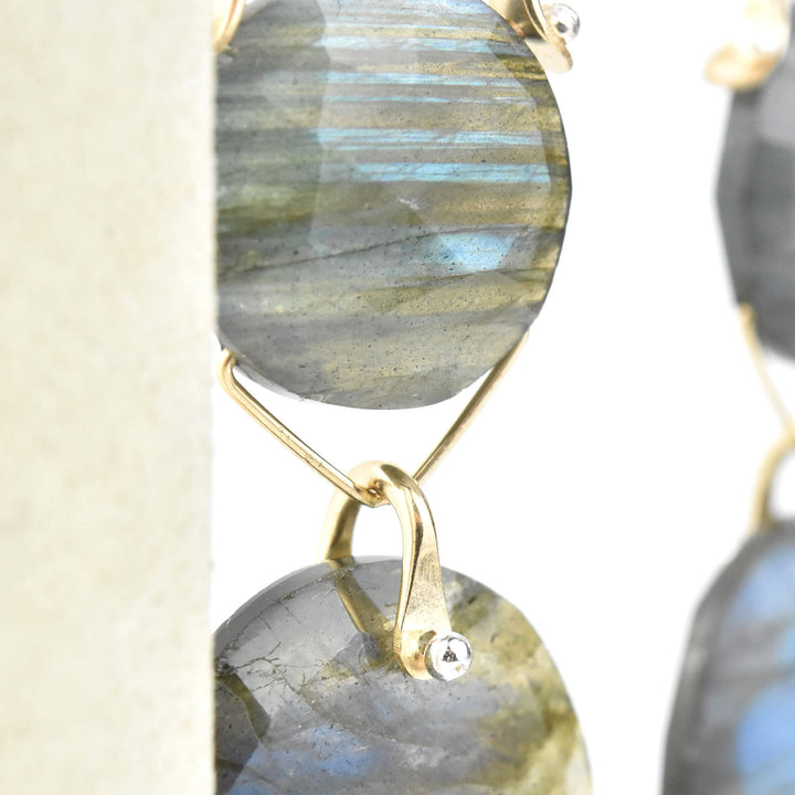 Mosaic Cushion Coin Earrings - Goldmakers Fine Jewelry