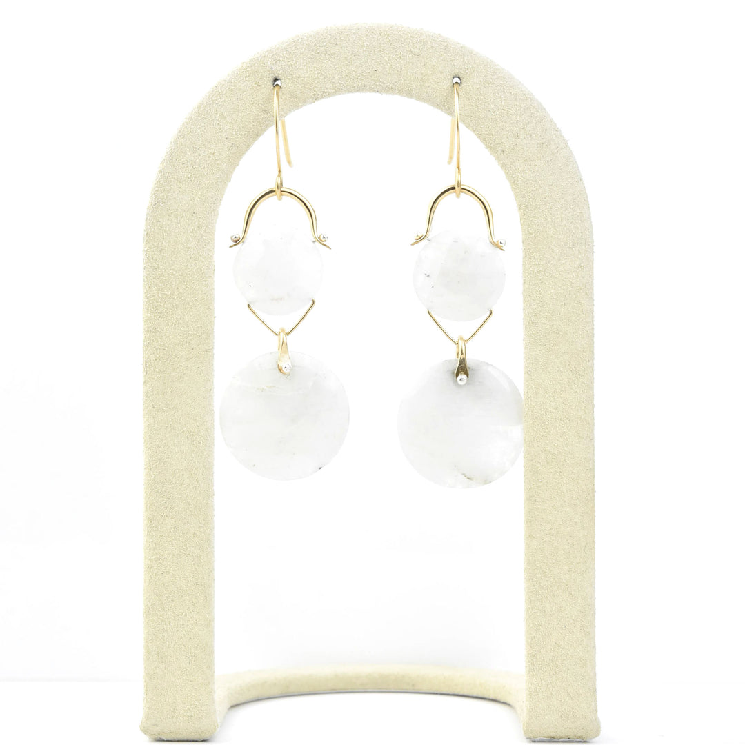 Mosaic Cushion Coin Earrings - Goldmakers Fine Jewelry