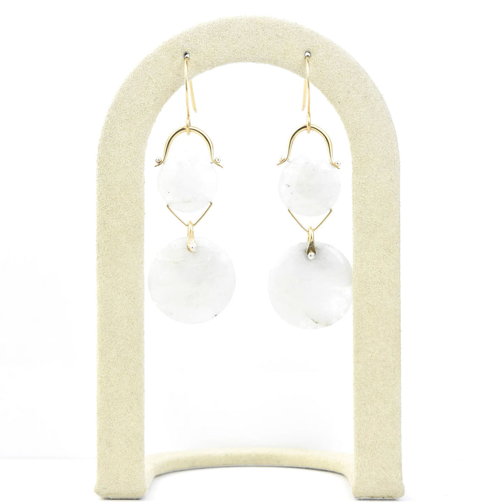 Mosaic Cushion Coin Earrings - Goldmakers Fine Jewelry