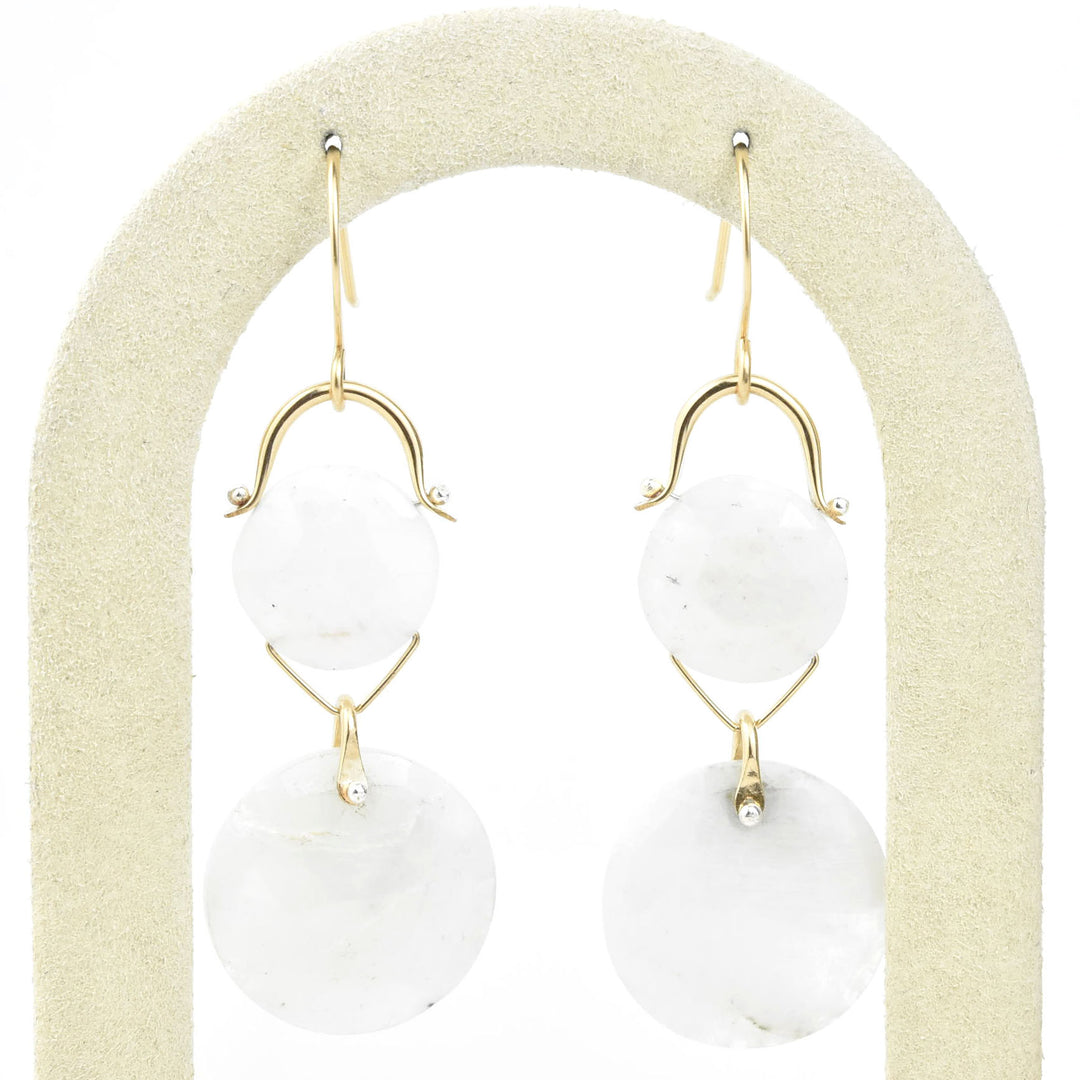 Mosaic Cushion Coin Earrings - Goldmakers Fine Jewelry