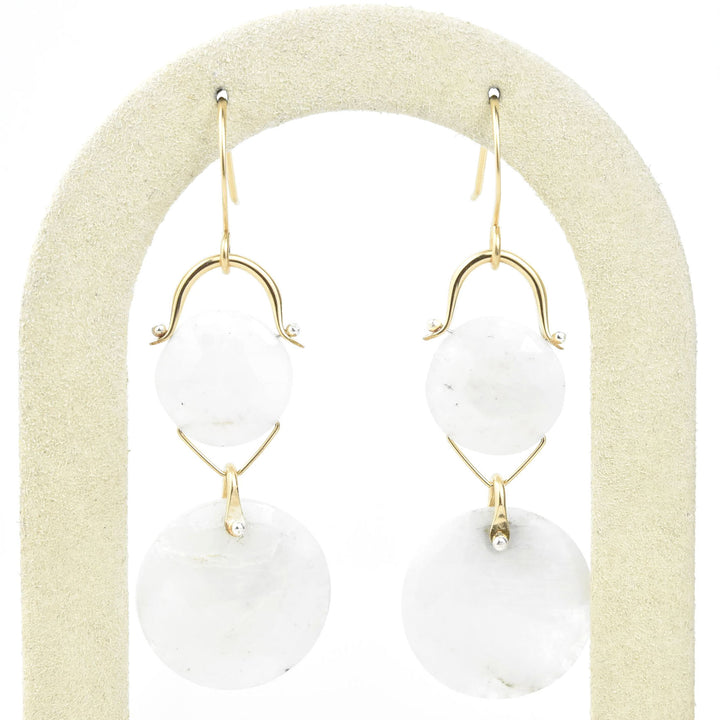 Mosaic Cushion Coin Earrings - Goldmakers Fine Jewelry