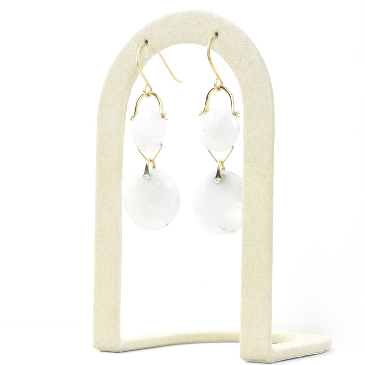 Mosaic Cushion Coin Earrings - Goldmakers Fine Jewelry