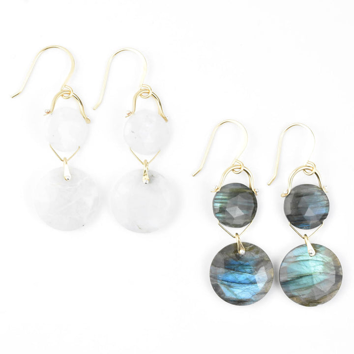 Mosaic Cushion Coin Earrings - Goldmakers Fine Jewelry