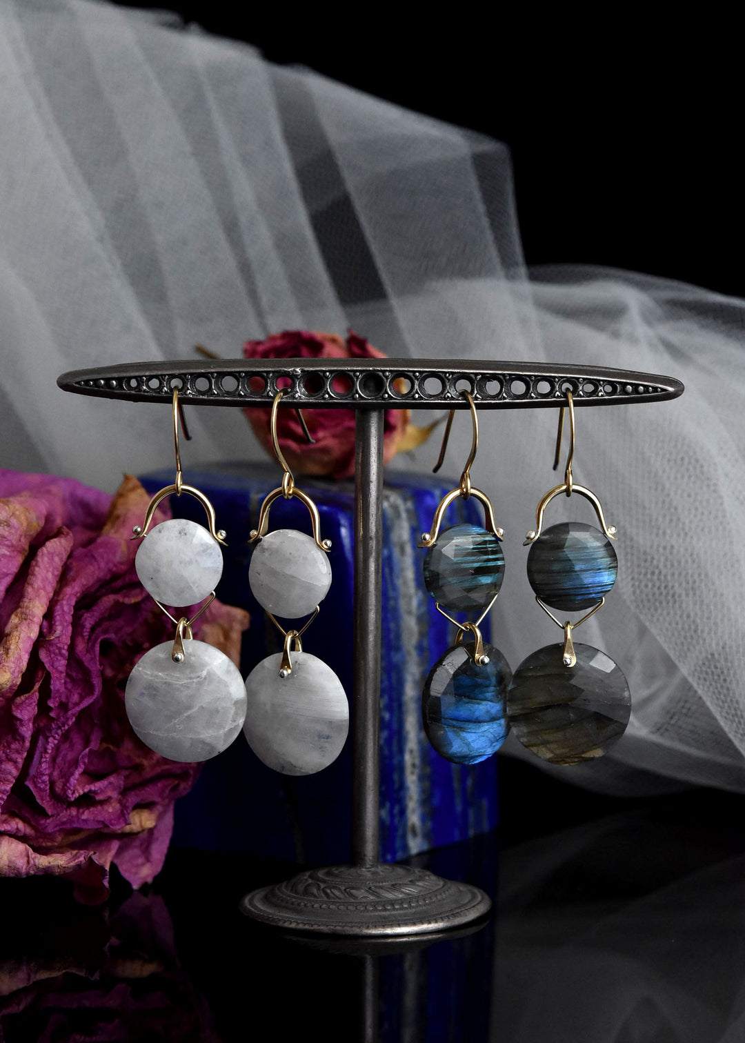 Mosaic Cushion Coin Earrings - Goldmakers Fine Jewelry