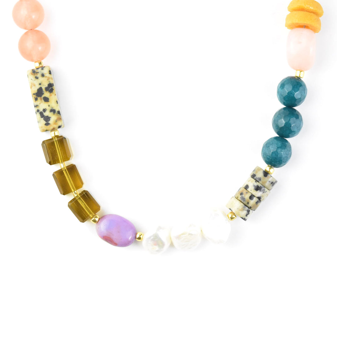 Multicolored Pearl Beaded Necklace