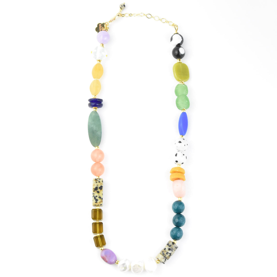Multicolored Pearl Beaded Necklace