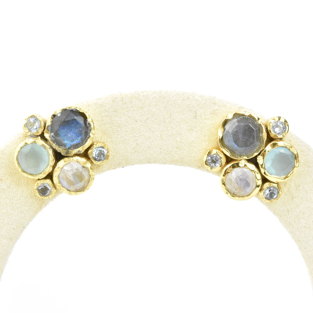 Multi-Stone Cluster Earrings