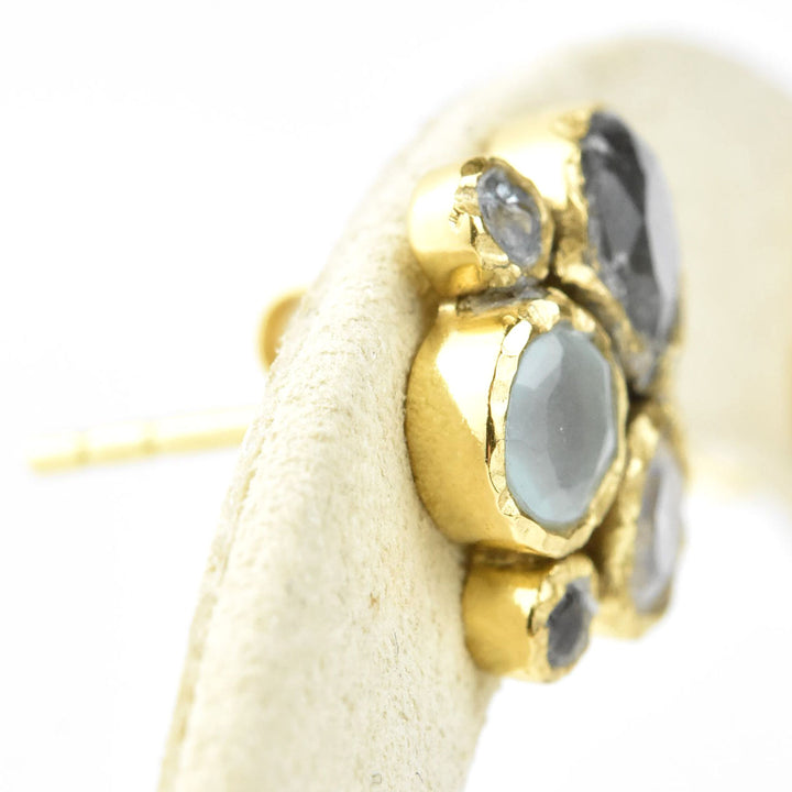 Multi-Stone Cluster Earrings