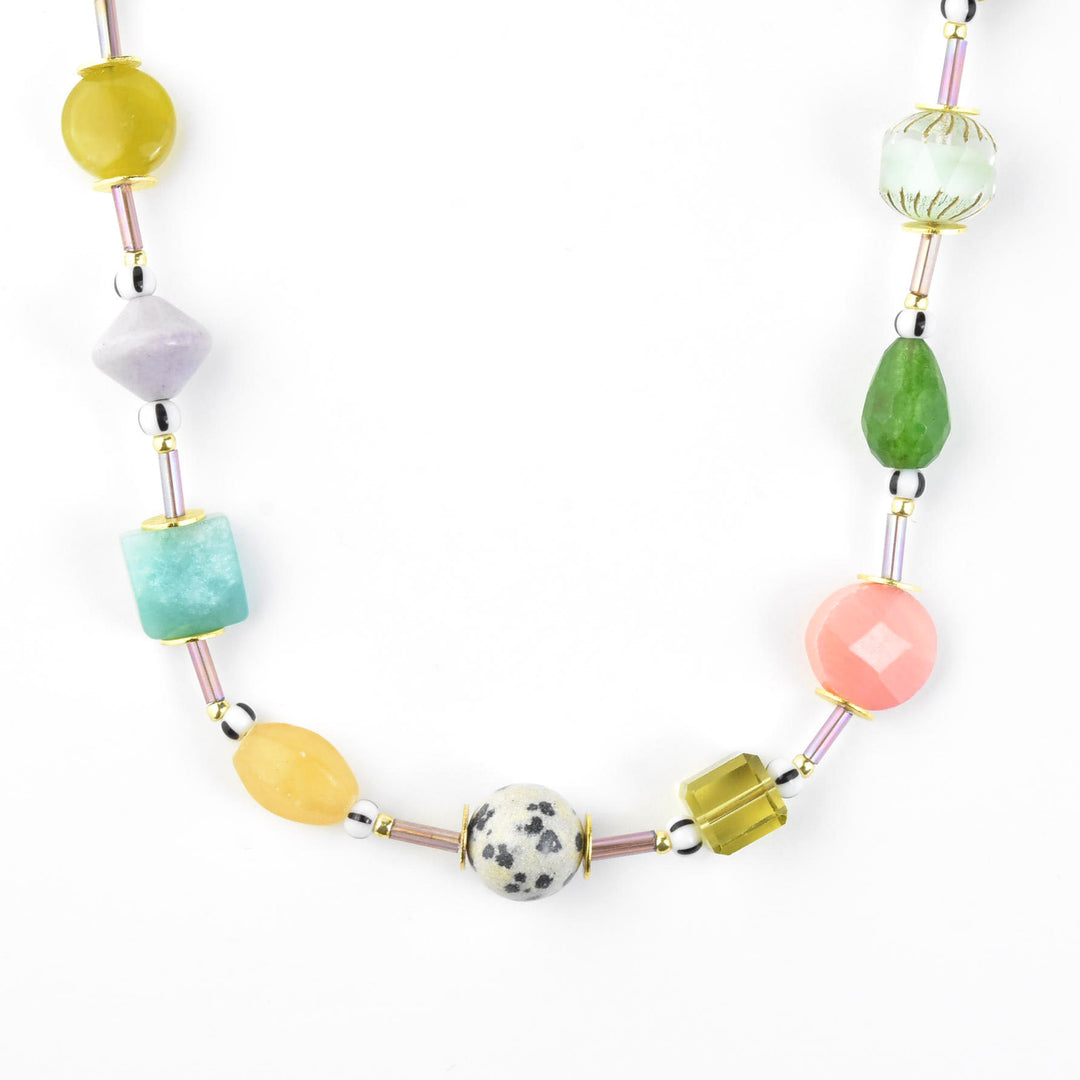 Muted Multicolor Necklace - Goldmakers Fine Jewelry