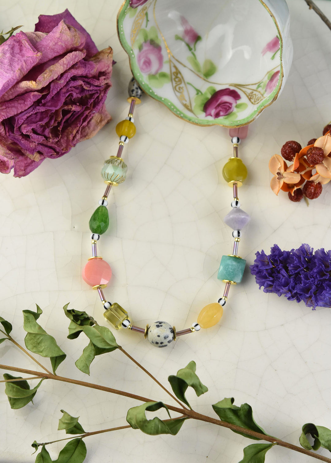 Muted Multicolor Necklace - Goldmakers Fine Jewelry