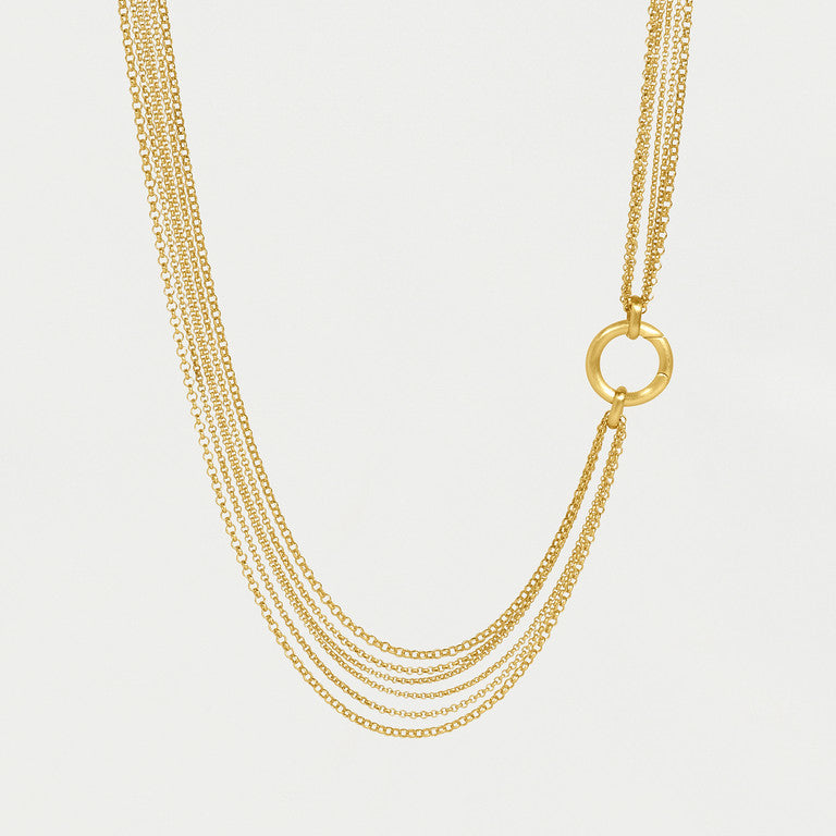 Crescent Chain Necklace - Goldmakers Fine Jewelry