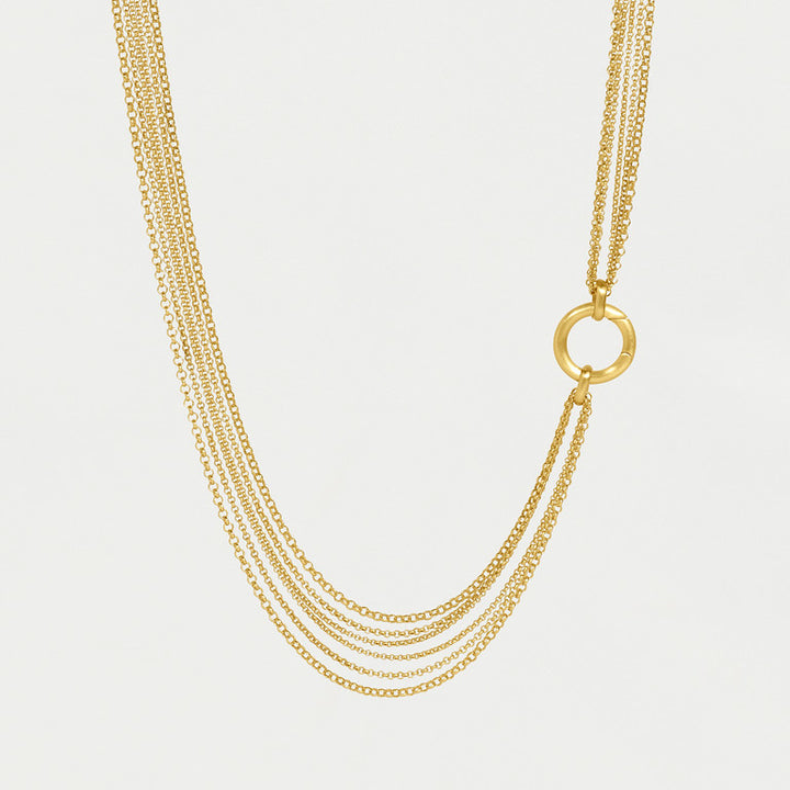 Crescent Chain Necklace - Goldmakers Fine Jewelry