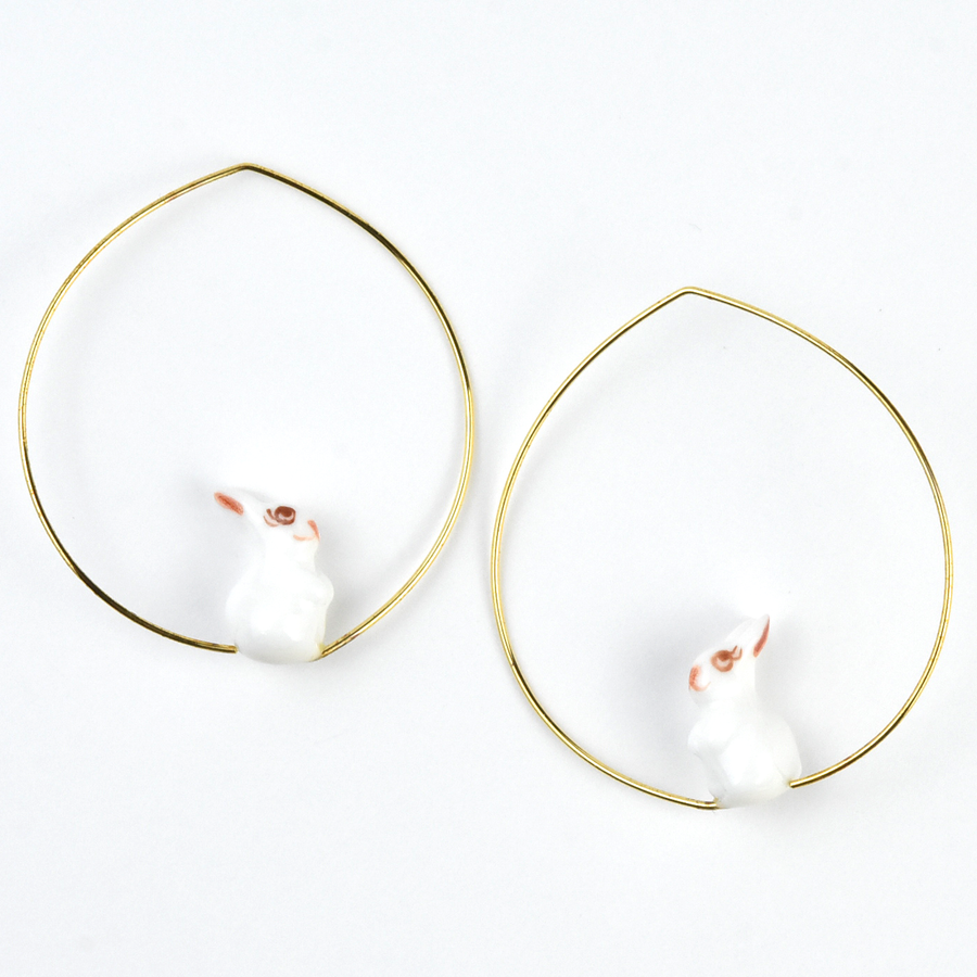 Mini Bunny Hoops - Goldmakers Fine Jewelry