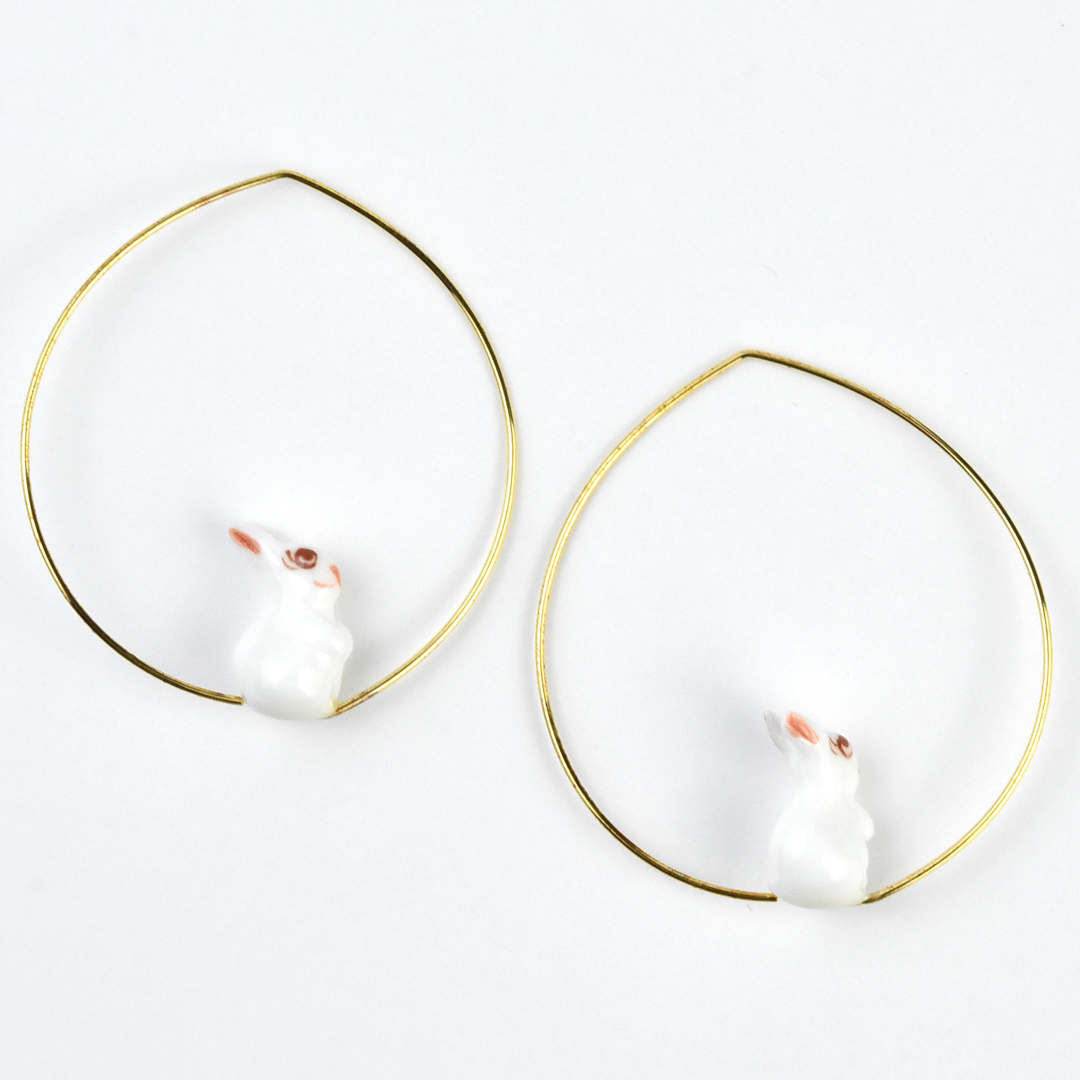 Mini Bunny Hoops - Goldmakers Fine Jewelry