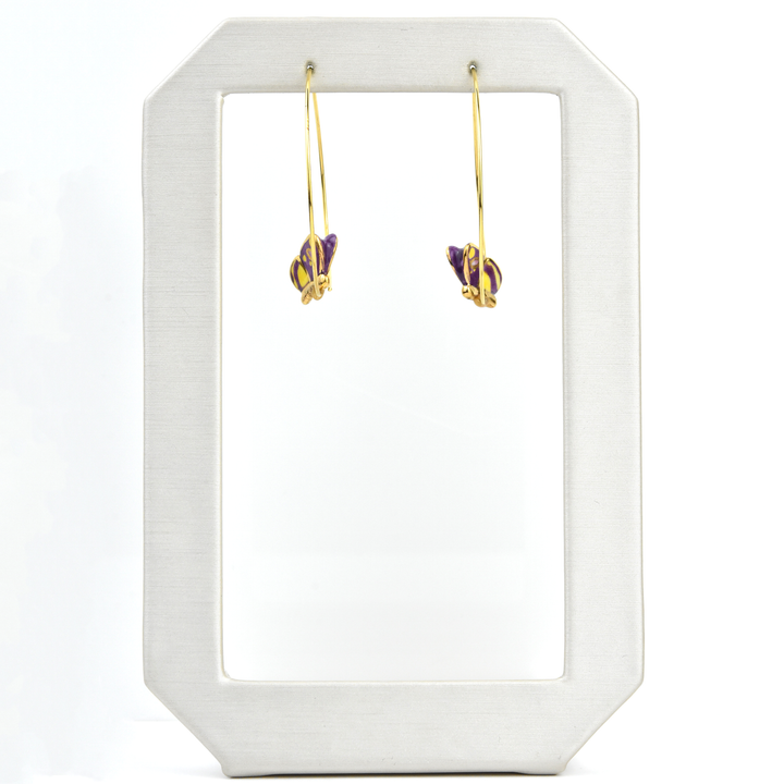 Figs and Flowers Butterfly Hoops - Goldmakers Fine Jewelry