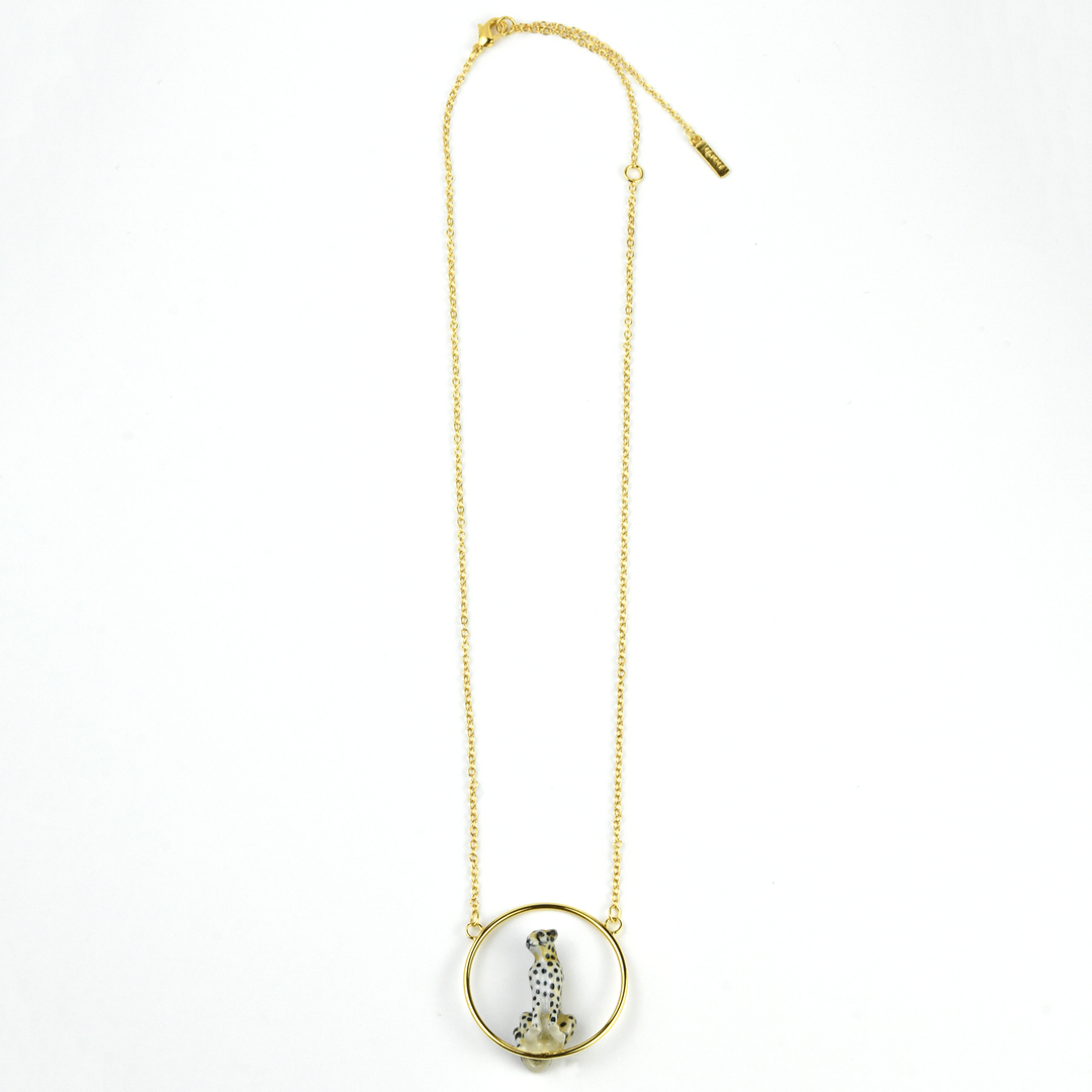 Leopard Mini Pendant Necklace - Goldmakers Fine Jewelry