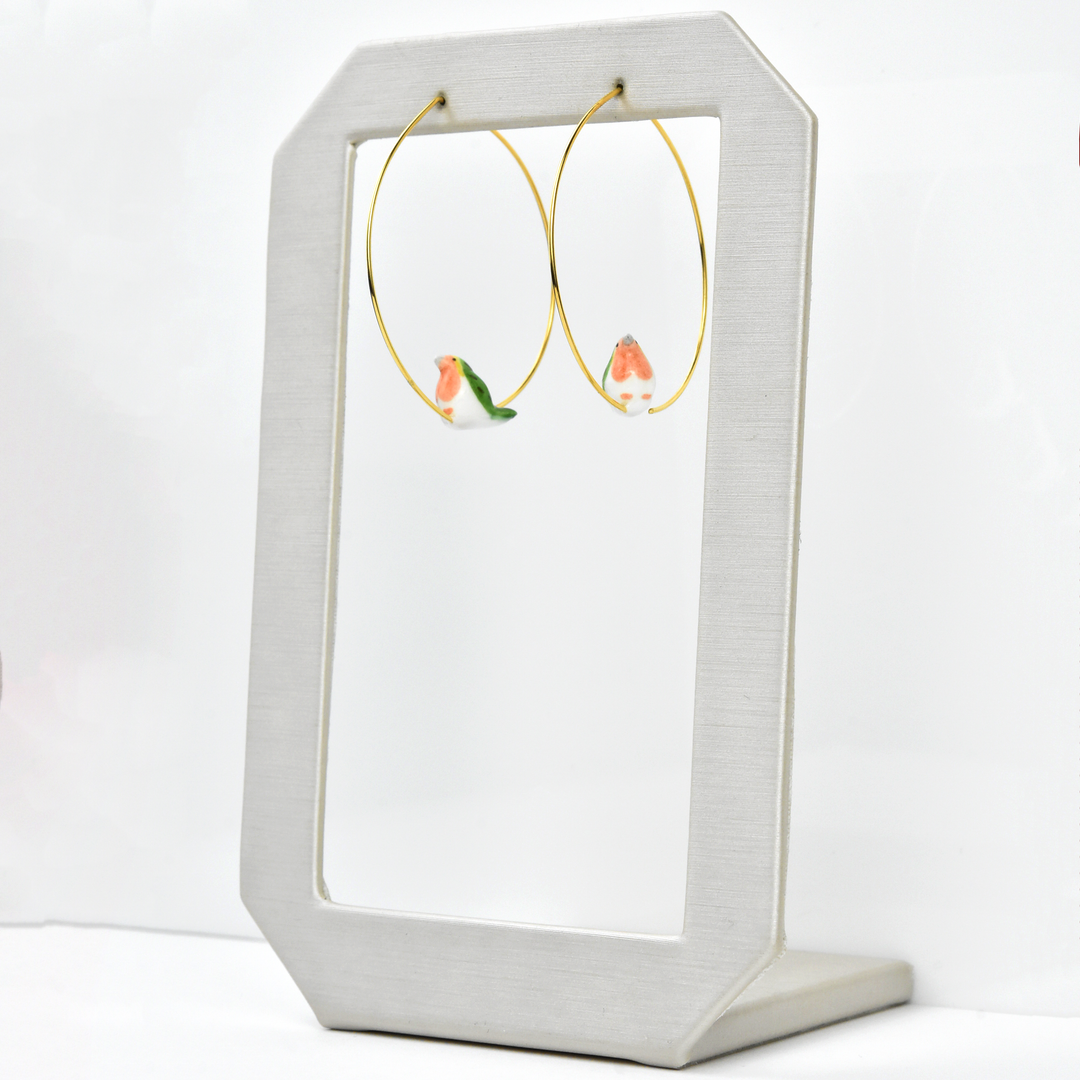 Mini Robin Hoop Earrings - Goldmakers Fine Jewelry