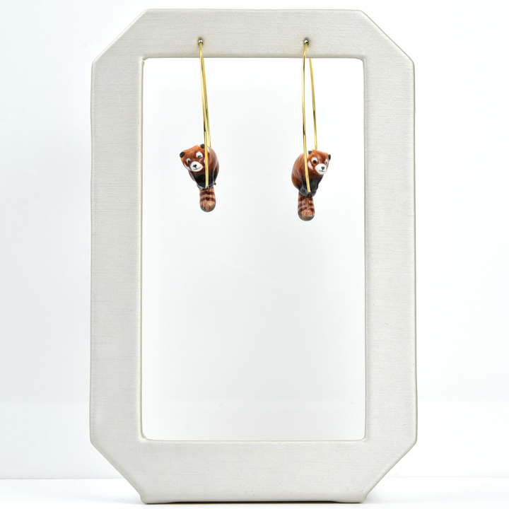 Red Panda Hoops - Goldmakers Fine Jewelry