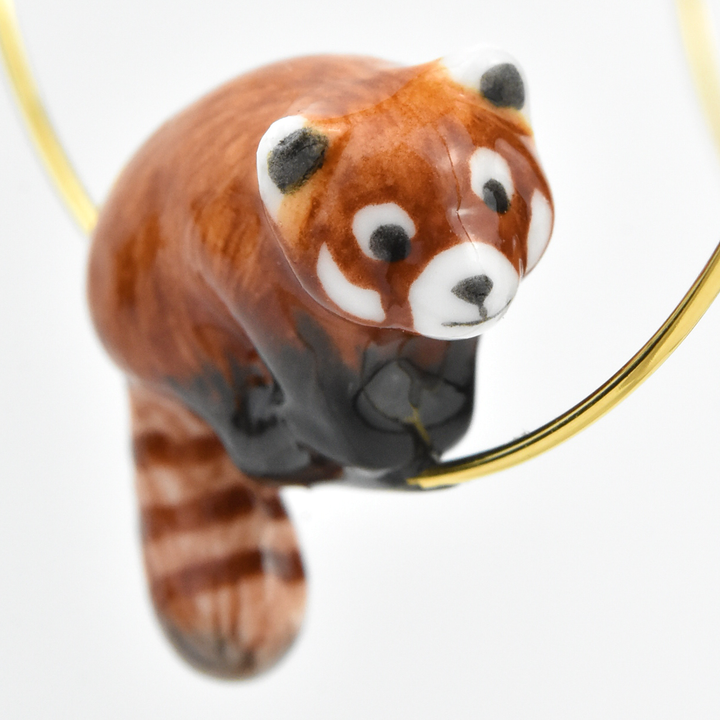 Red Panda Hoops - Goldmakers Fine Jewelry