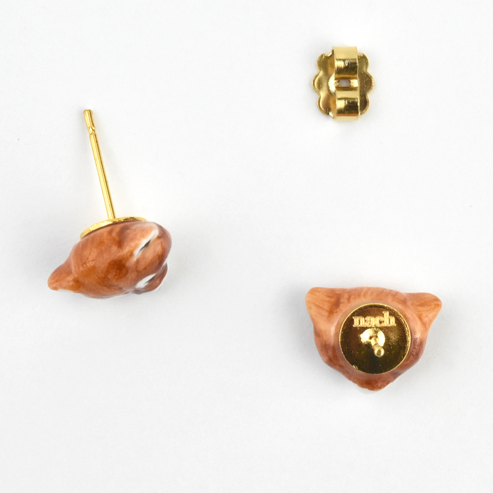Red Panda Studs - Goldmakers Fine Jewelry
