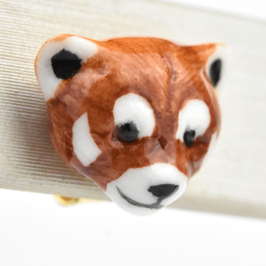 Red Panda Studs - Goldmakers Fine Jewelry