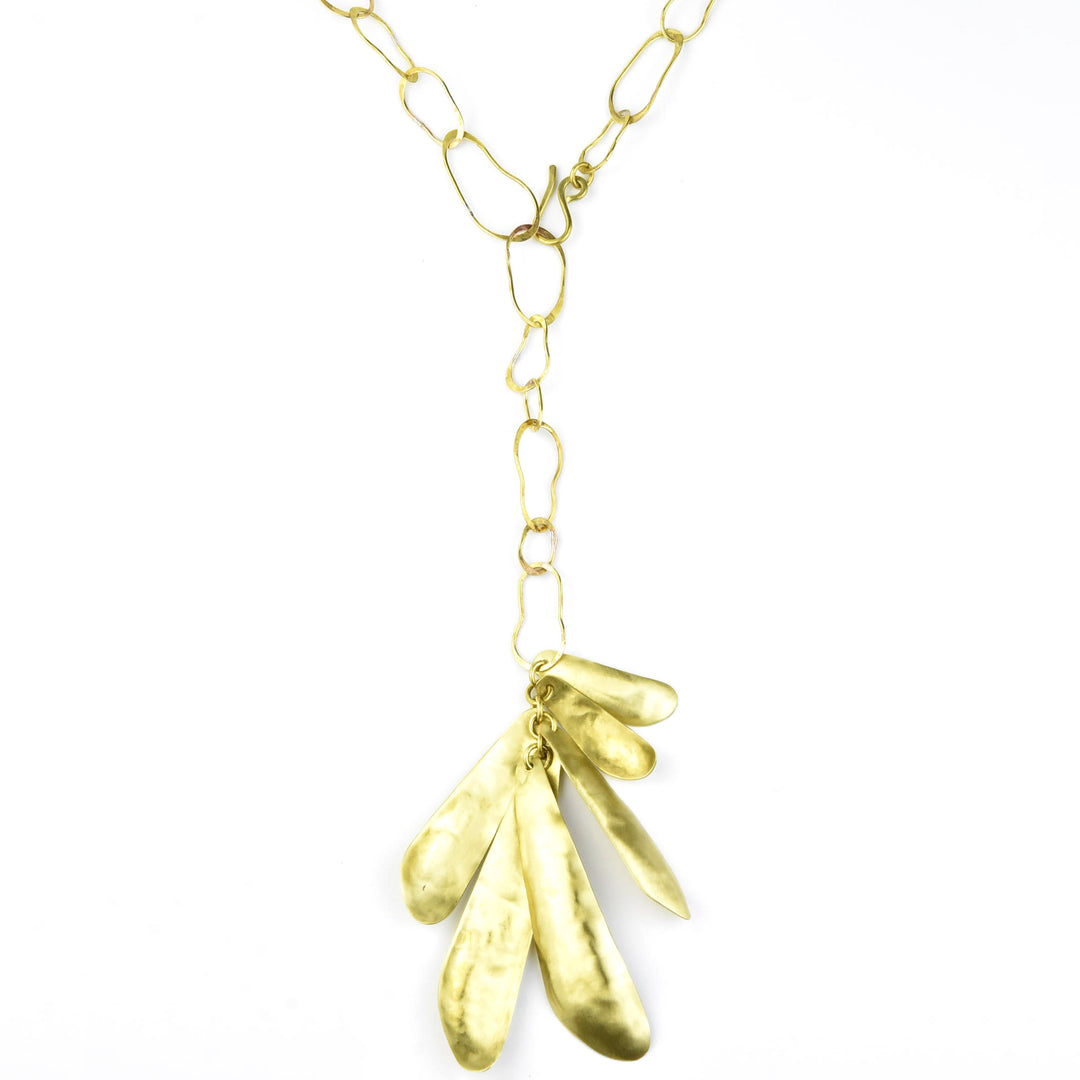 Navaja Lariat Necklace in Brass