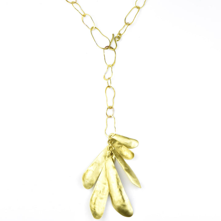 Navaja Lariat Necklace in Brass