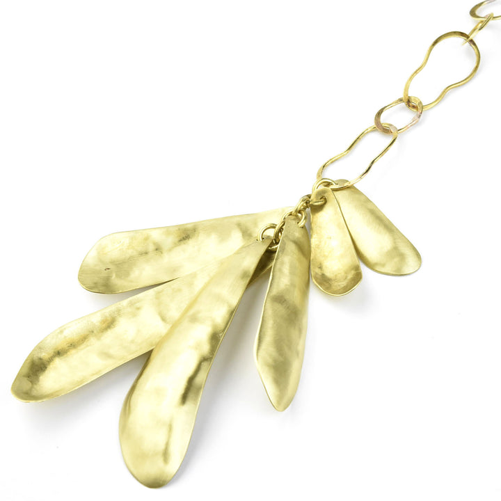 Navaja Lariat Necklace in Brass