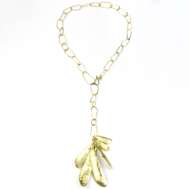 Navaja Lariat Necklace in Brass