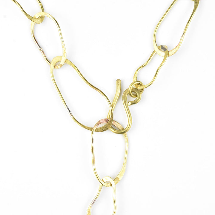 Navaja Lariat Necklace in Brass